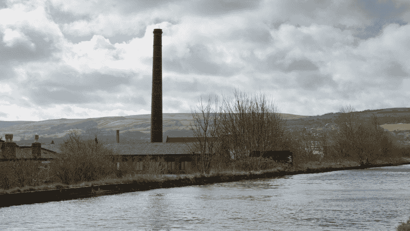 A picture of Burnley cotton mill, a historical site in the town ranked 2nd best property investment hotspot for 2026.