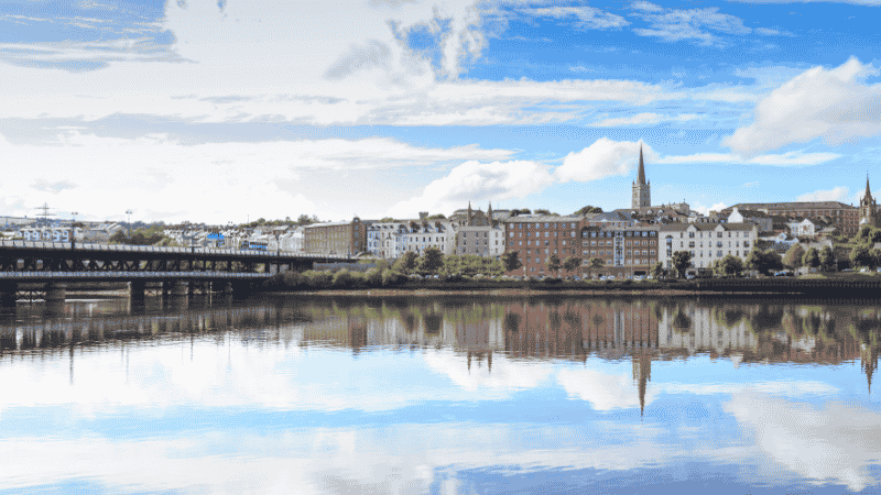 A picture of Londonderry, the second largest city in Northern Ireland and top-ranking property investment hotspot for 2026.
